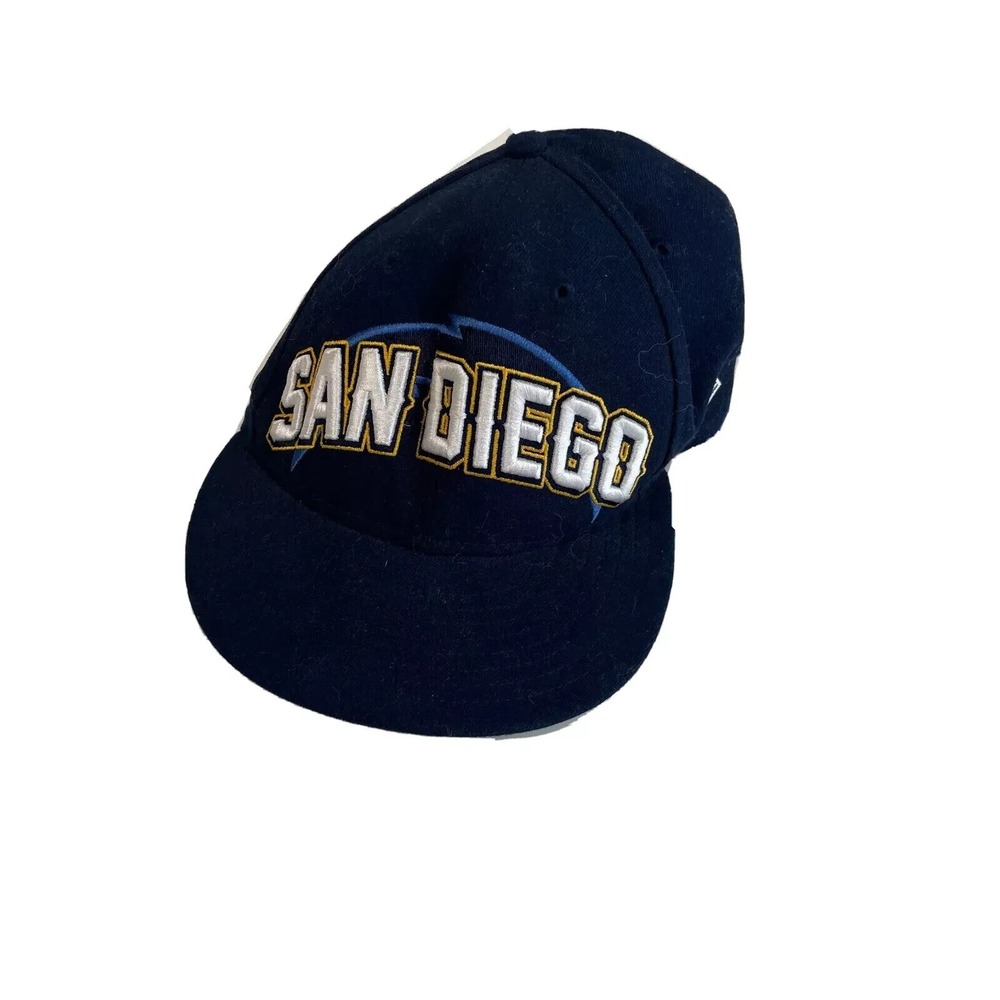 New Era 59Fifty San Diego NFL Baseball Cap Fitted Mens 7 1/4 Blue Embroidered